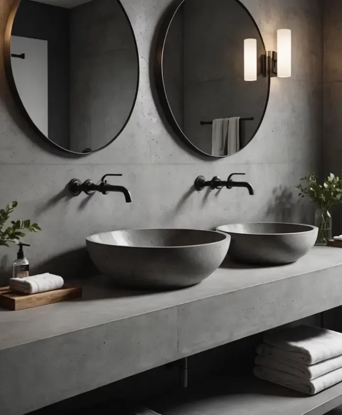 Polished Concrete Sink and Washbasins